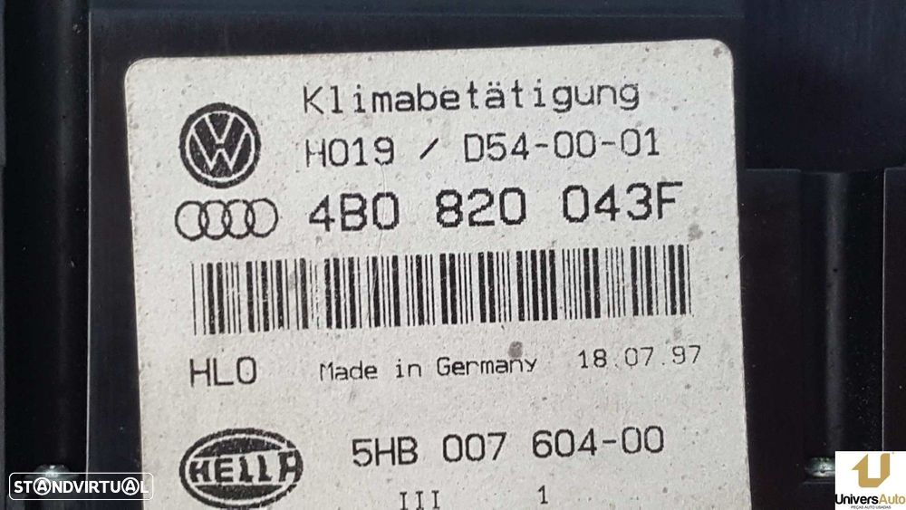 COMANDO CLIMATIZADOR AUDI A6 BERLINA (4B2) 2.4 (121KW) - 4