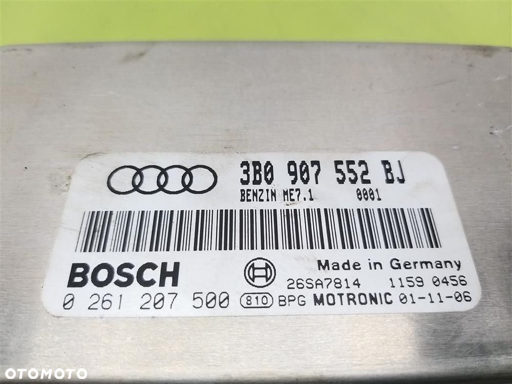 Komputer sterownik silnika Audi A6  C5 1997-2004 2.4B 170 KM 3B0907552BJ - 3