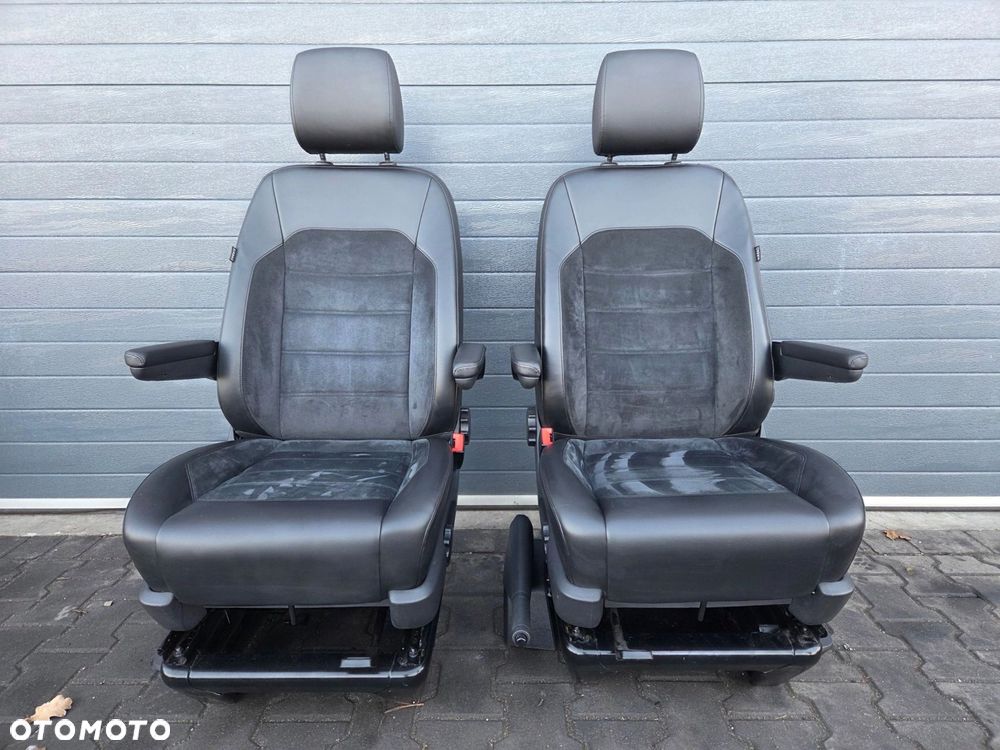 VW T6 CALIFORNIA MULTIVAN HIGHLINE fotel obrotowy przód skóra alcantara - 3