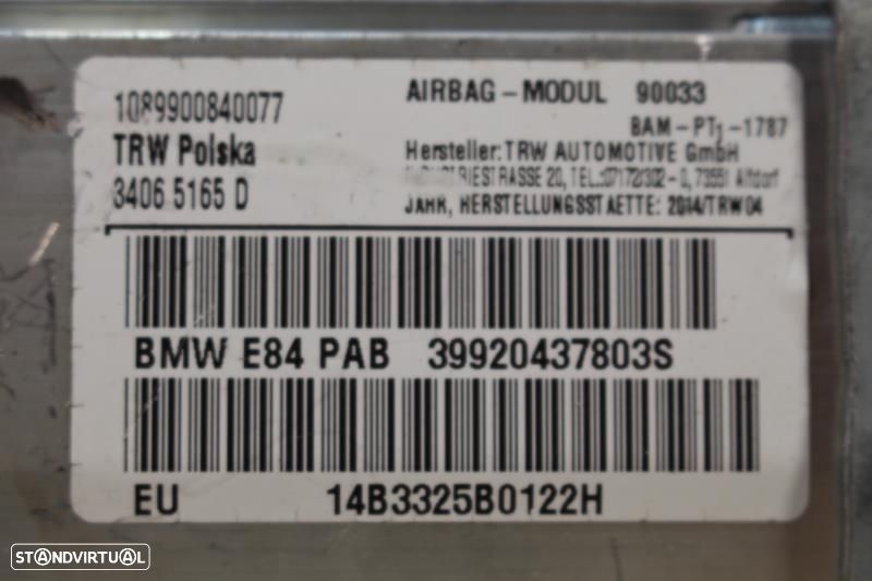 Airbag De Passageiro Bmw X1 (E84)  34065165D / 72129204378 / 9204378 / - 5