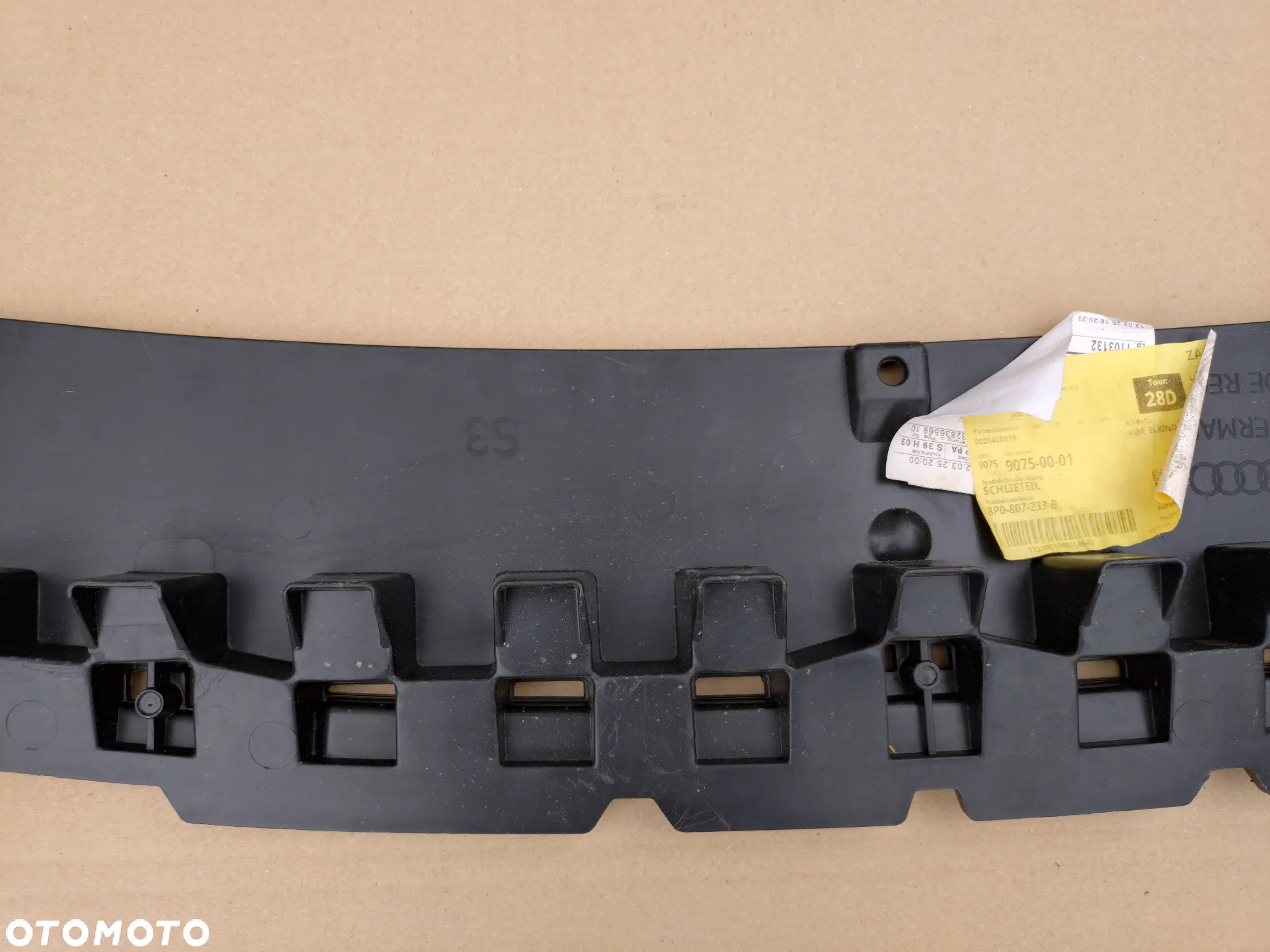 AUDI A3 S3 8PO - PŁYTA PODŁOGA W ZDERZAK PRZÓD 8P0807233B ORYGINAŁ! NOWA! - 3
