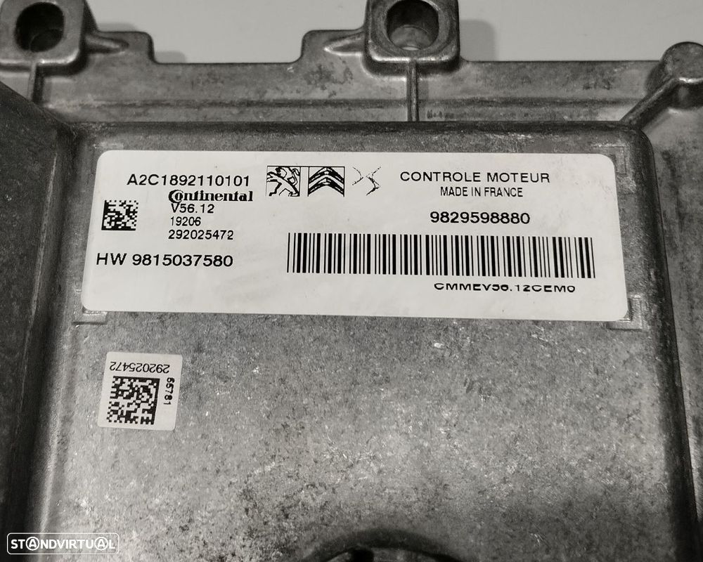 CENTRALINA MOTOR UCE PEUGEOT 208 2019 -A2C1892110101 9829598880 292025472 CMMEV5... - 3