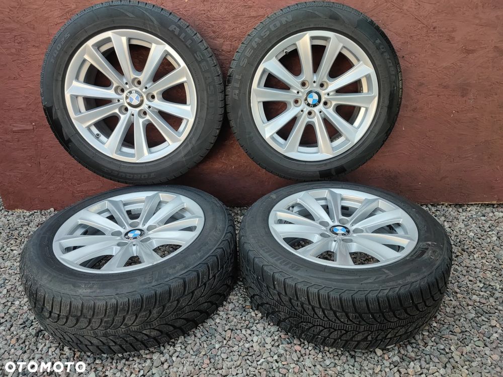 BMW F06 / F10 / F10N / F11 / F12 / F13 ORYGINALNY KOMPLET ALUFELG STYLING 236 4X17 8Jx17EH2+IS30 + OPONY ZIOMWE / WIELOSEZONOWE + CZUJNIKI TMPS O NR. 6 780 720 OEM W DOBRYM STANIE - 1