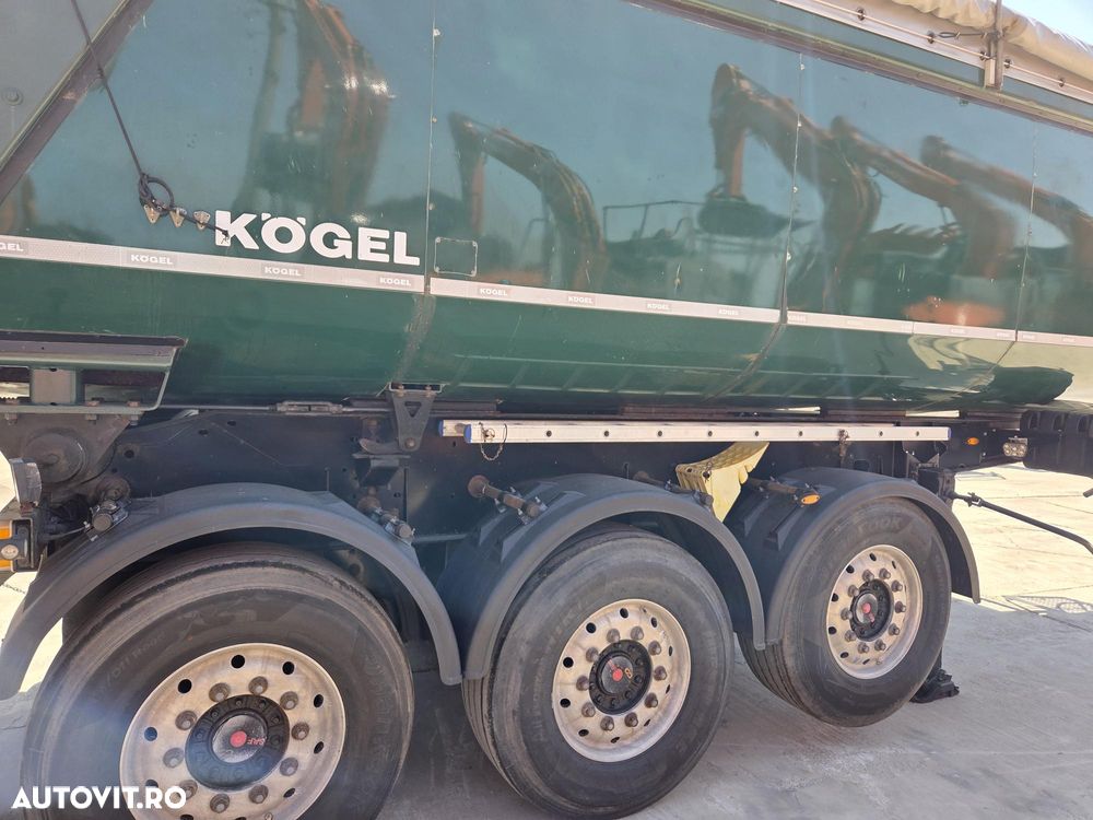 Kögel 28mc, 2019, axe SAF, axa liftabila, frane disc, rulata in GERMANIA, scena vizitare, prelata, janta aluminiu doar 6,6t, picioare sprijin, cilindry Hyva, posibilitate leasing 3 ani, anv 70% bune-PROMOTIE 19.900 EUR+Tva - 34