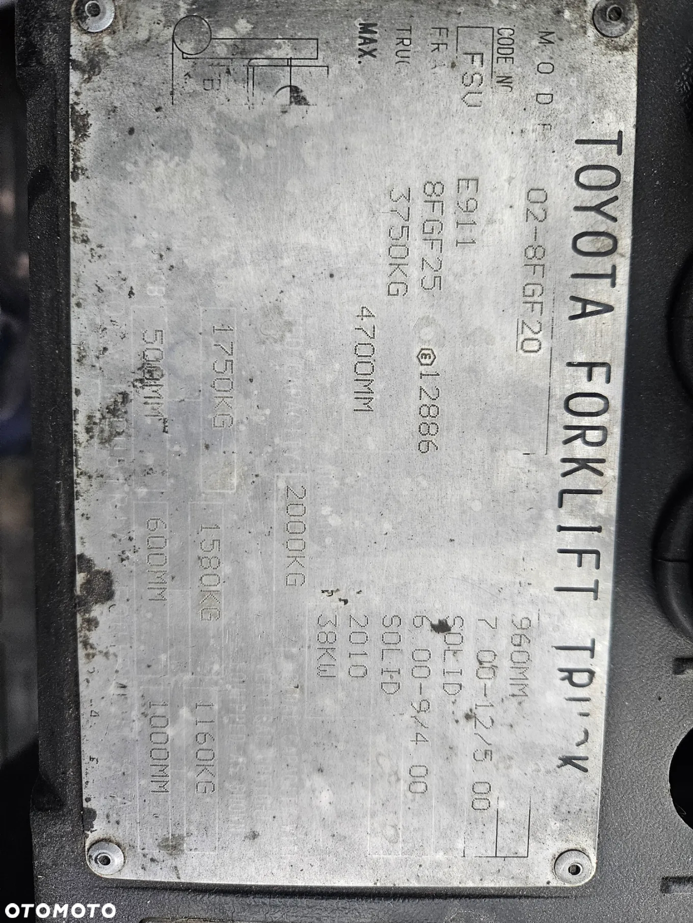 Toyota 02-8FGF20 - 9