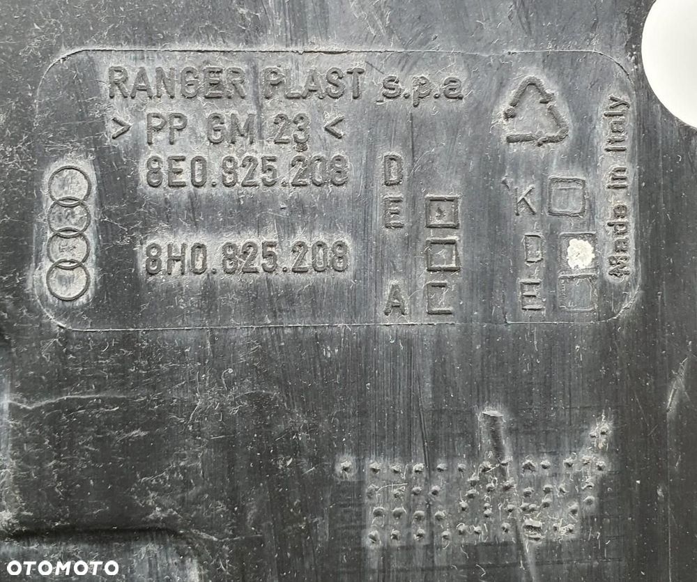 OSŁONA PODWOZIA PRZECIWBŁOTNA PRAWA AUDI A4 B7 CABRIO 8H0825208 - 4