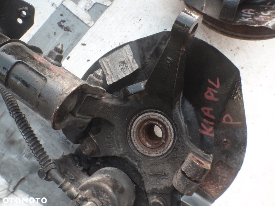 tarcza tarcze przewód hamulca hamulcowe klocki osłona blacha tarcza kotwiczna piasty kia picanto I - 2