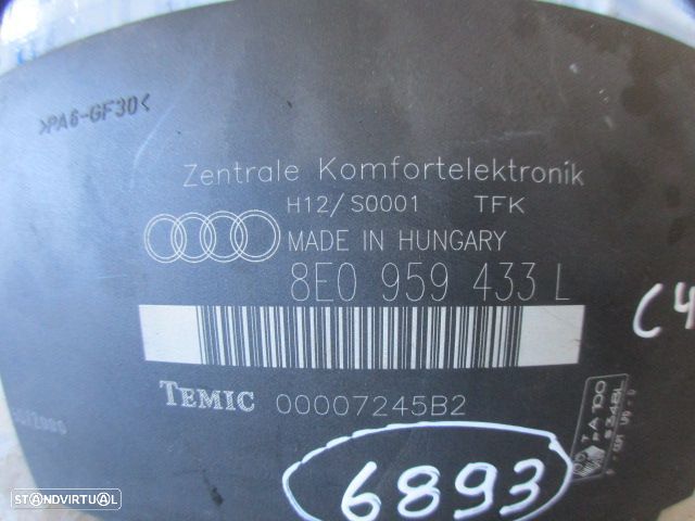 Modulo 8E0959433L AUDI A4 B6 2003 2.5TDI 4X4 180CV 4P PRETO Módulo Confort - 3