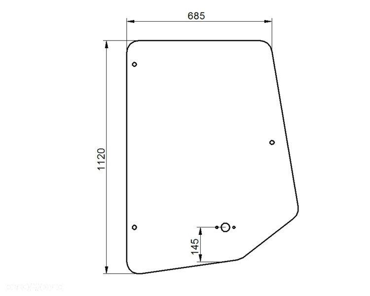 Szyba Szyby Drzwi Górna CAT C Lewa i Prawa bezbarwna nr 15 - 2