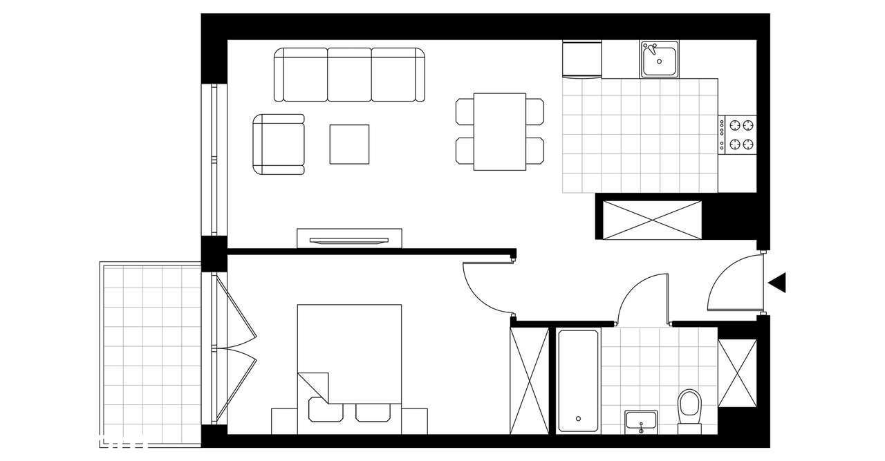 Taczaka 5 | klimatyczny apartament 2-pok. na 4. piętrze | A/4/25 - Pełny obrazek: 5/25