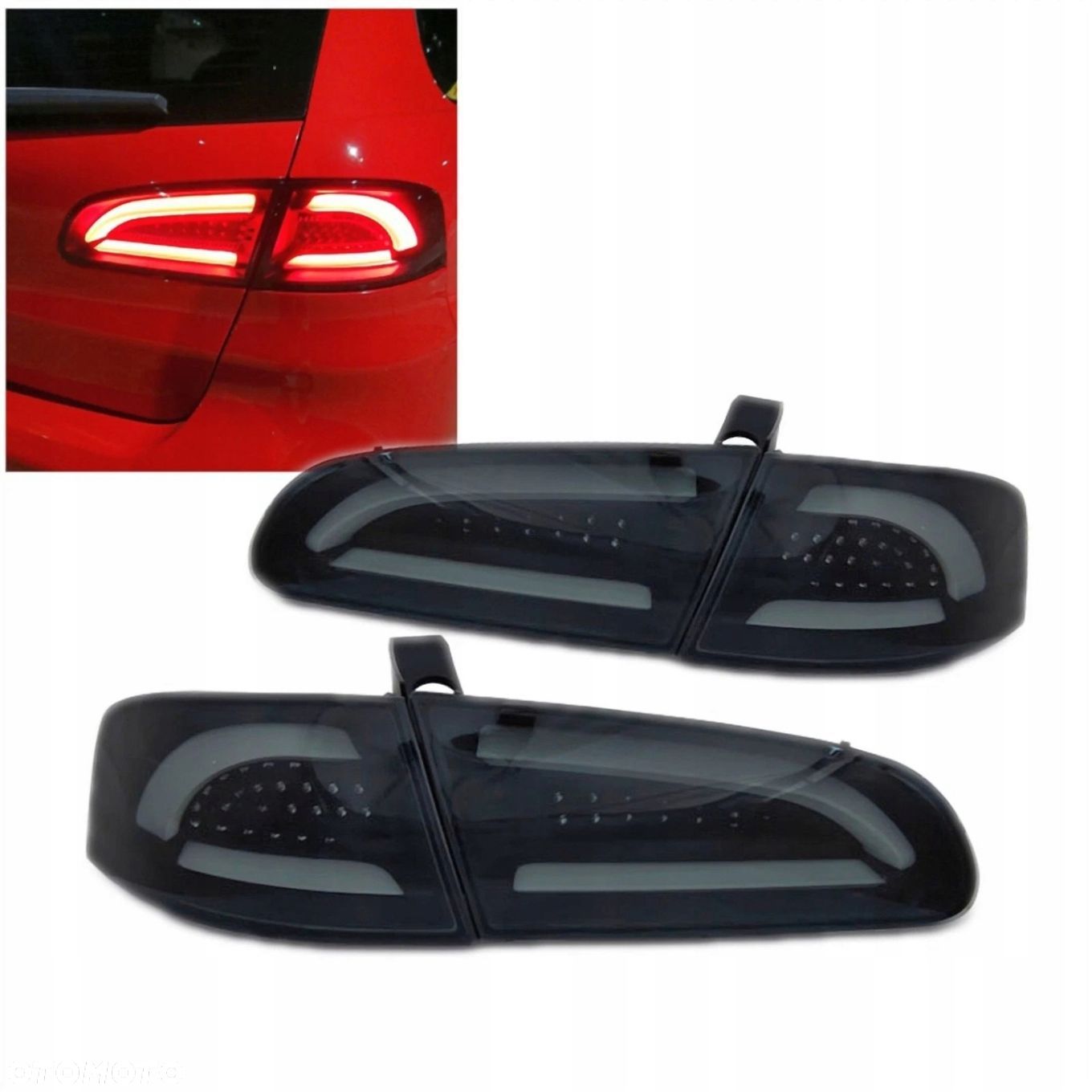 Lampy tylne 4sztuki kpl Led Neon Bar Tuning Black Seat Ibiza III 3 6l 02-8 - 1