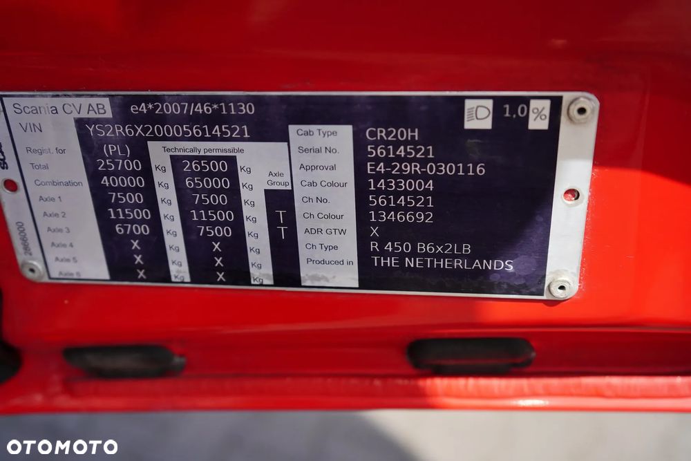 Scania R 450 / ACC / EURO 6 / ZESTAW PRZEJAZDOWY 120 M3 / RETARDER - 11