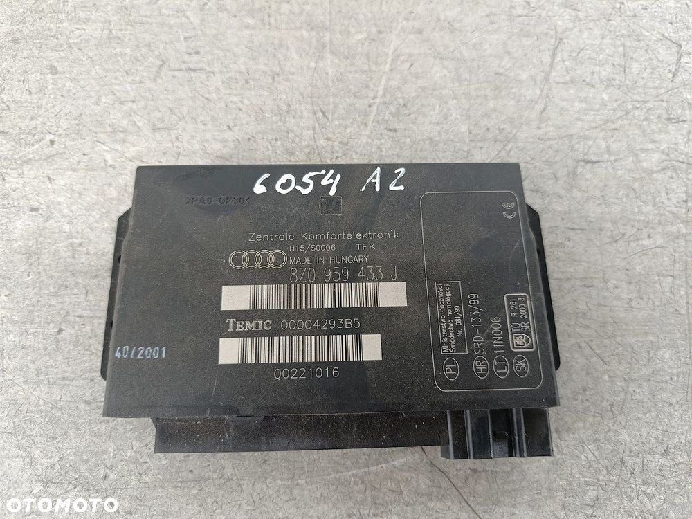 MODUŁ KOMFORTU AUDI A2 8Z 8Z0959433J 1.6 FSI - 1