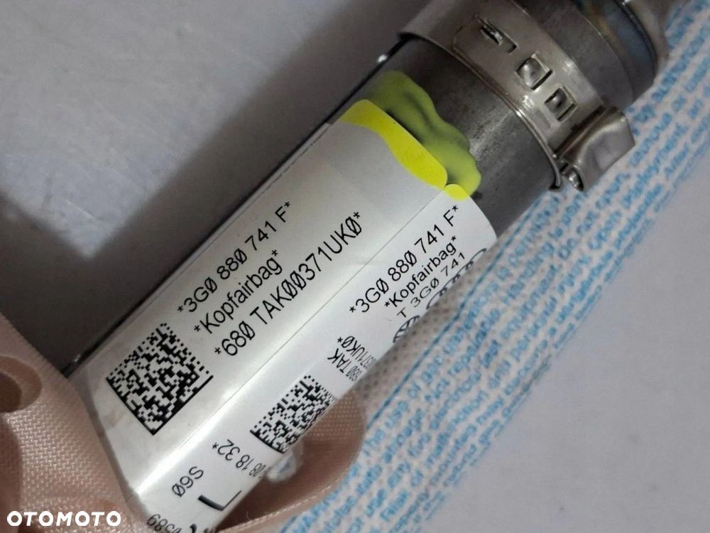 VW PASSAT B8 2019 airbag kurtyna powietrzna lewa 3G0880741F - 8