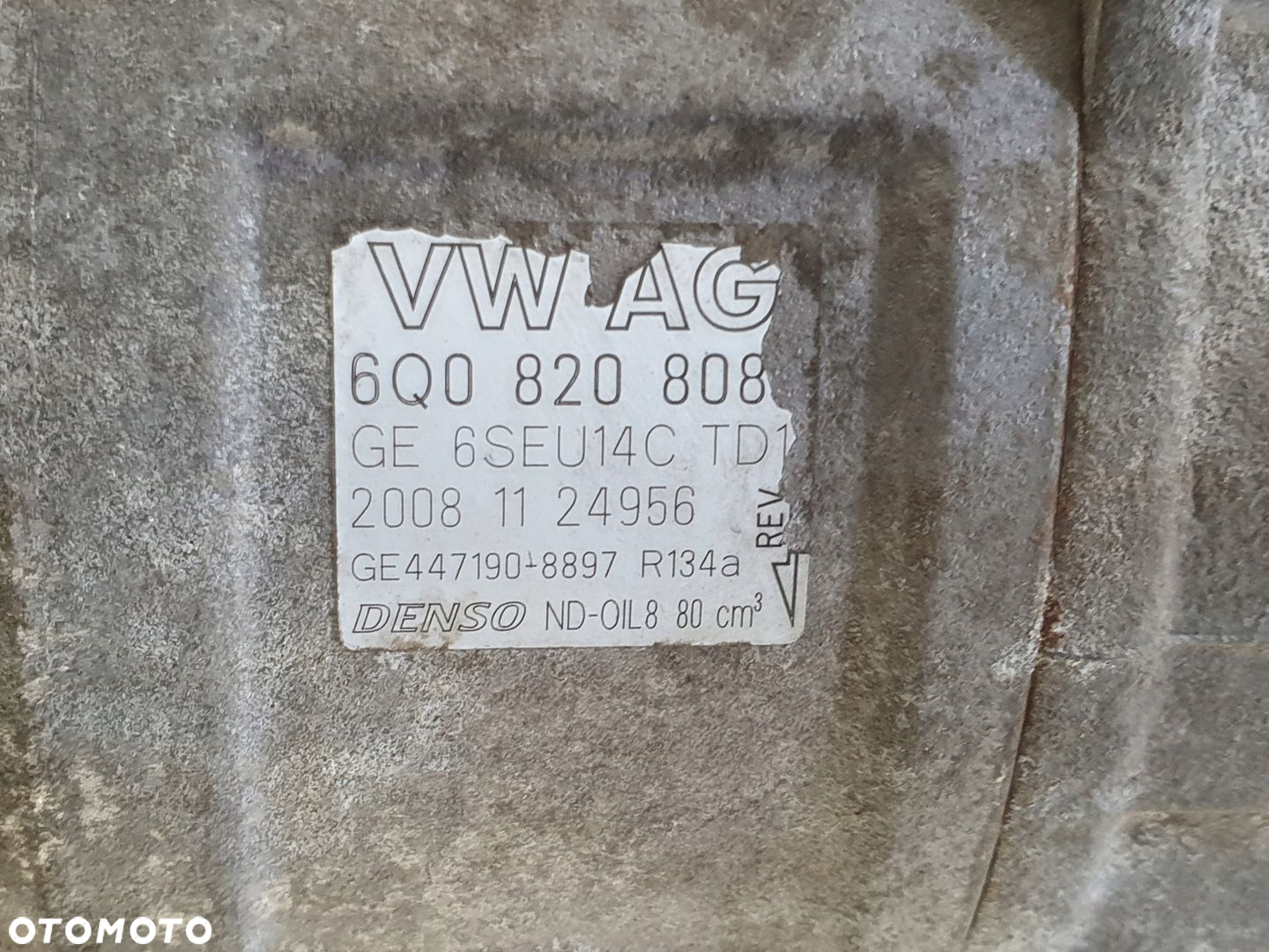Skoda Fabia I 1.4 TDI SPRĘŻARKA KLIMATYZACJI 6Q0820808 - 2