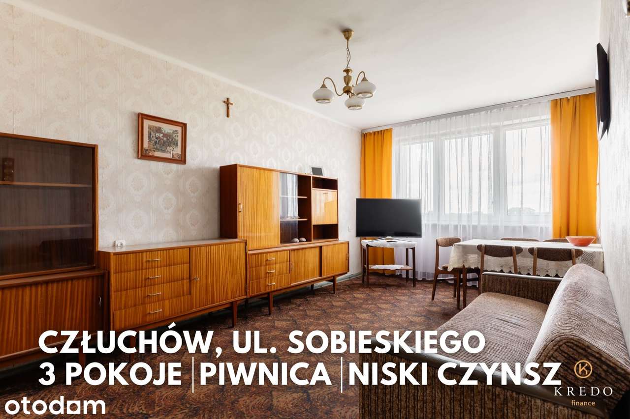 54,30 m² | 3 pokoje | 3 piętro | Człuchów, ul. Sobieskiego