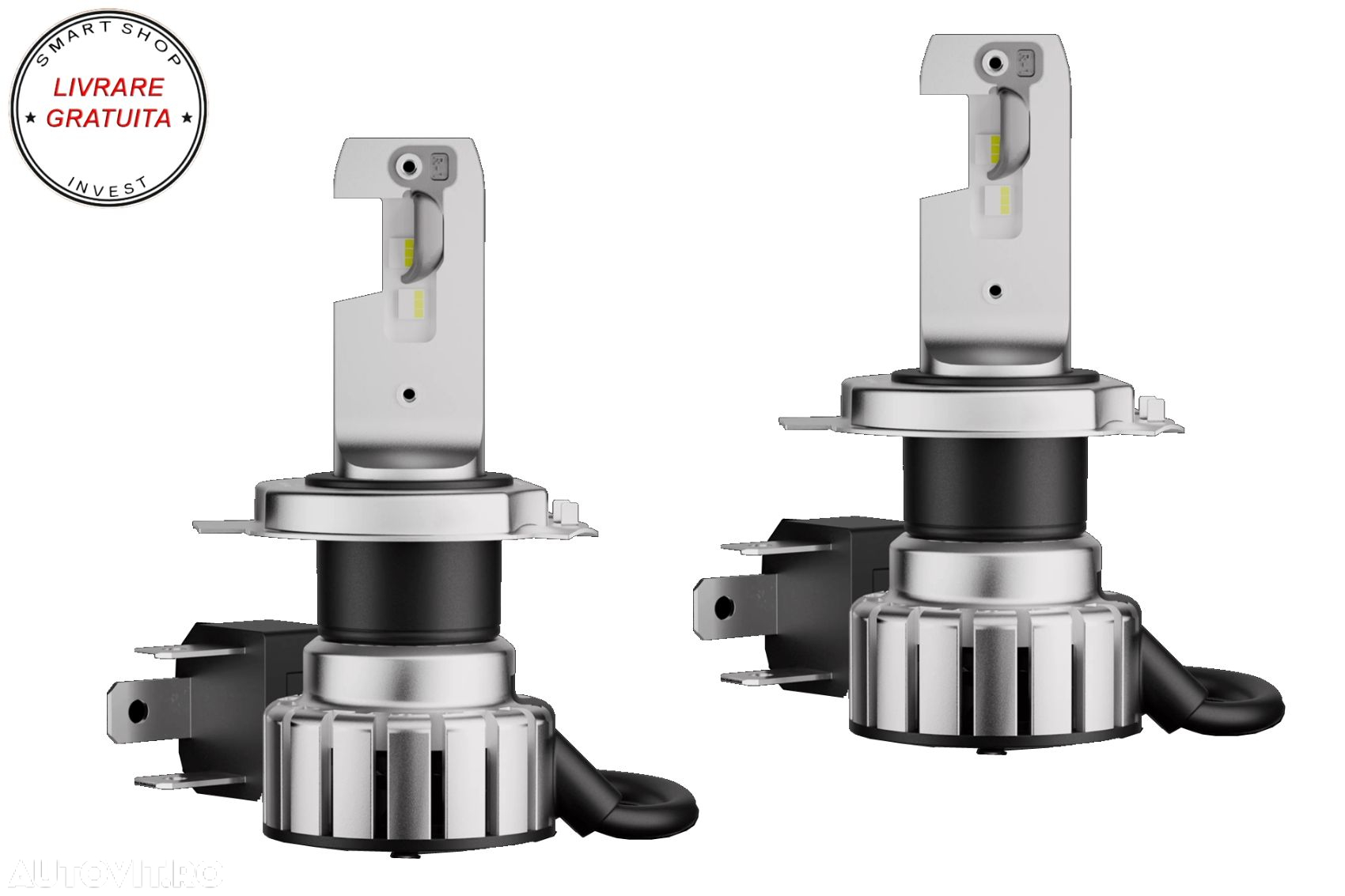 OSRAM NIGHT BREAKER LED SMART H4 64193DWNBSM Set 2 Becuri Auto Moto Omologare RAR- livrare gratuita - 3