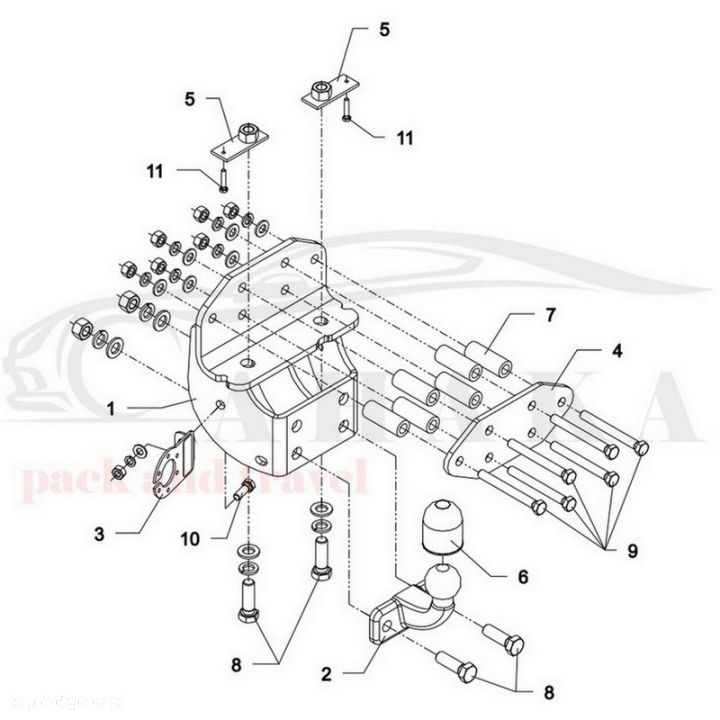 Hak Holowniczy Odkręcany Do Toyota Land Cruiser V8 Od 2008 - 2