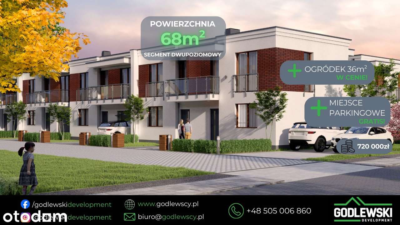 Własny ogródek, spokój i wygoda – segment 68 m² dla Ciebie!