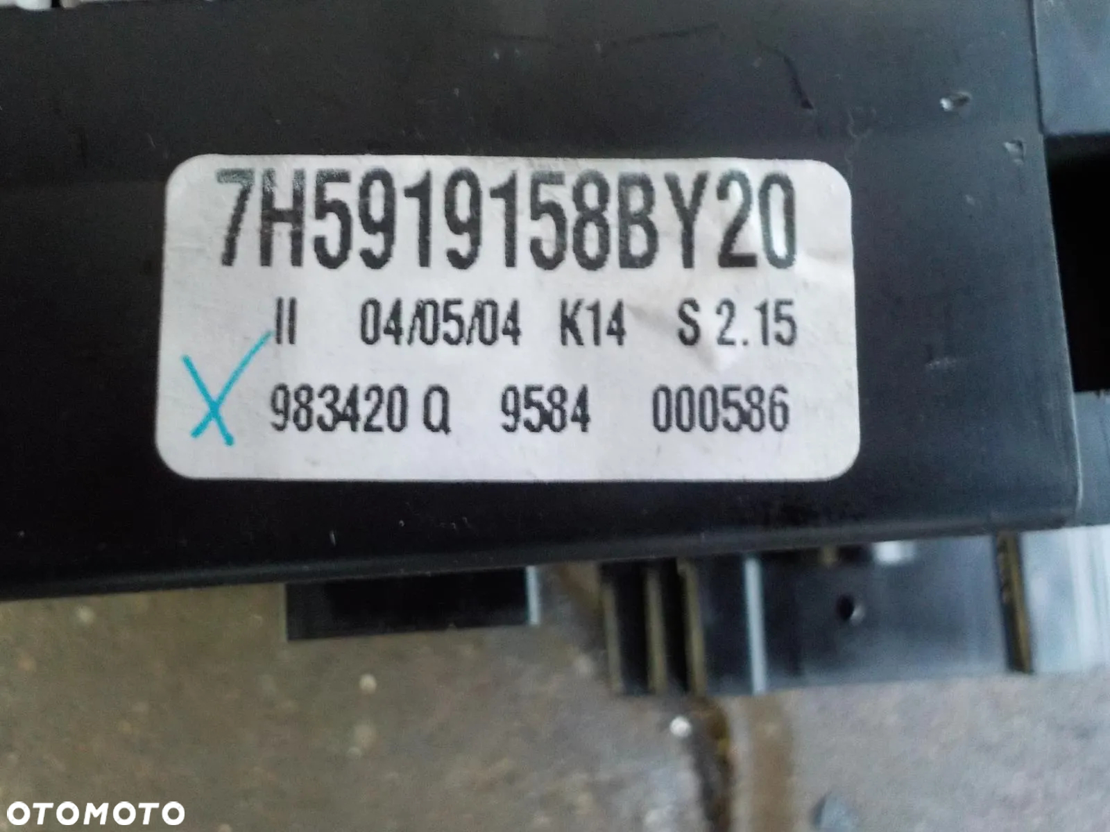 VW T5 PANEL OGRZEWANIA NAWIEWU TYŁ 7H5919158 BY20 - 2