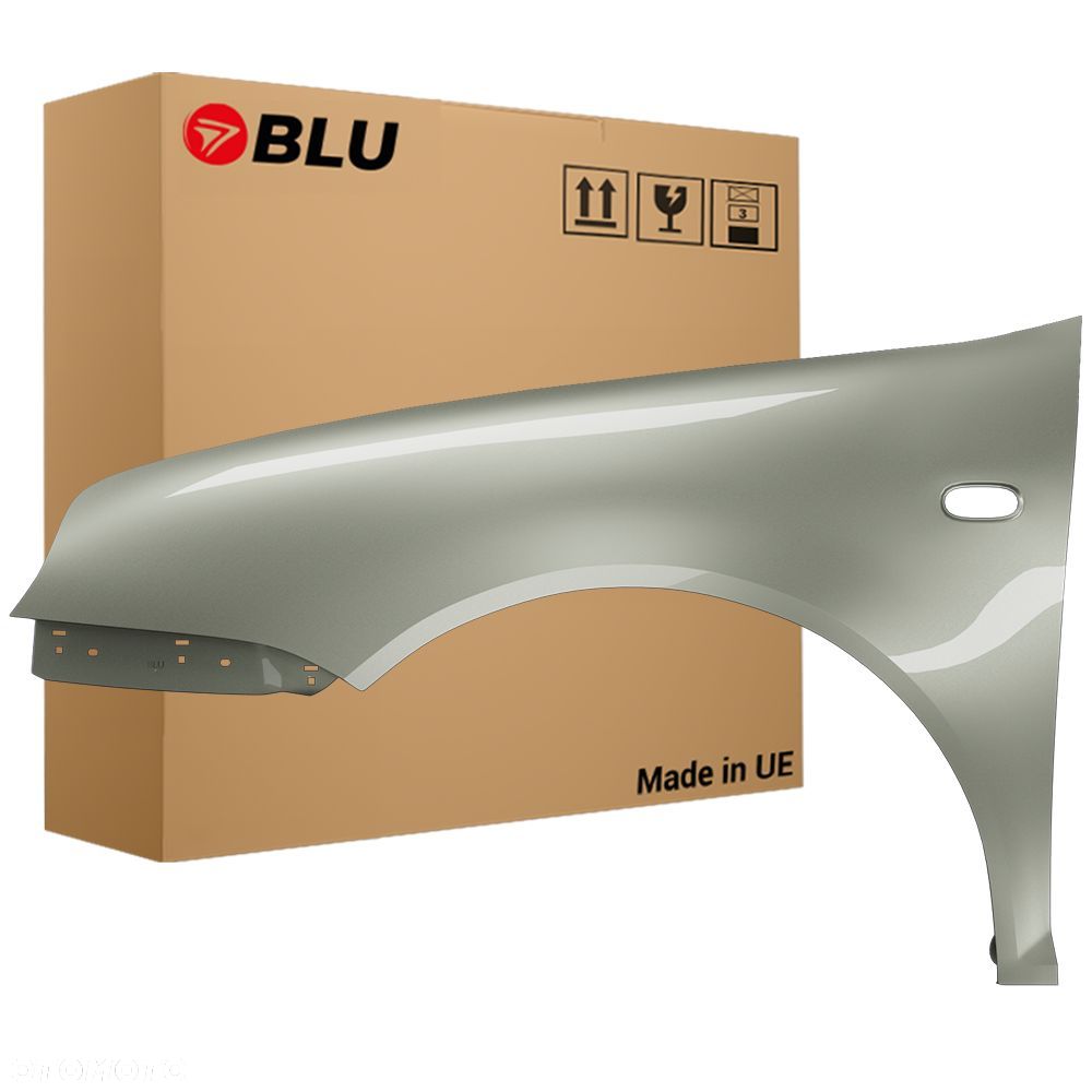 BLU Błotnik VW GOLF IV 4 LB7Z lewy srebrny 97-06 przód ocynk SatinSilber - 1