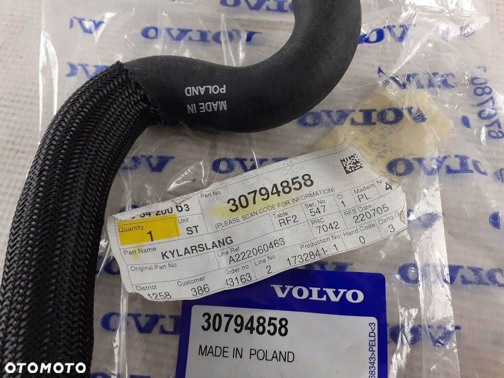 Volvo S80 XC70 XC60 wlot węża nagrzewnicy 07-17rok - 5