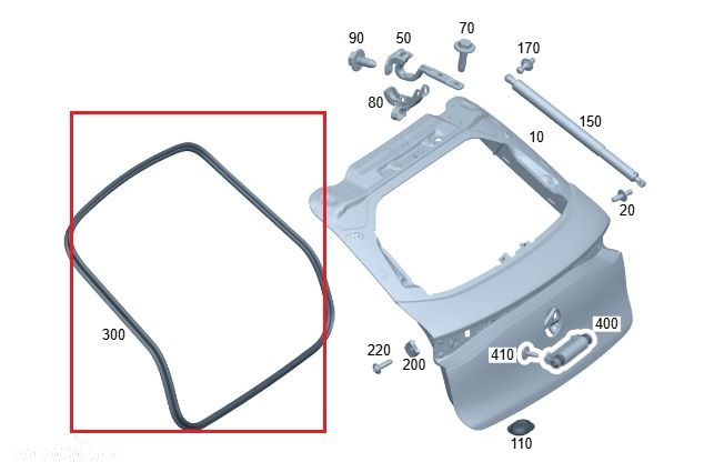 MERCEDES EQE X294 Uszczelka klapy bagaznika OE - 2