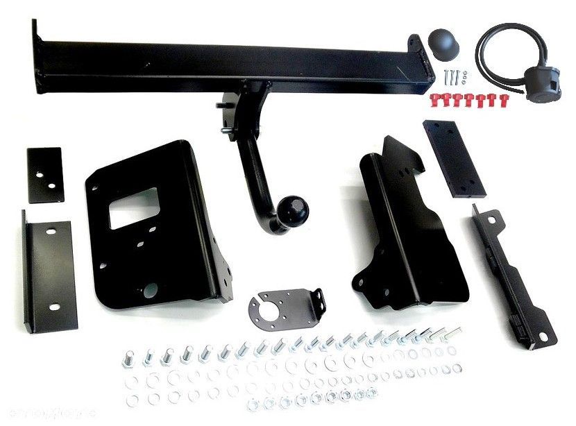 Nowy Kompletny Hak Holowniczy + Kula + Wiązka Uniwersalna + Gniazdo elektr. do Hyundai Tucson JM + KIA Sportage JE 2 II od 2004 do 2010 Przejściówka-Adapter 7/13 Pin GRATIS - 2