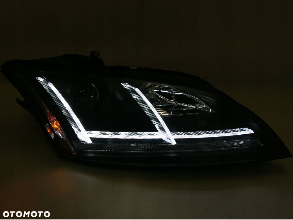 reflektory lampy kpl day line light led tuning black audi tt 8j 2006-2010 - 4