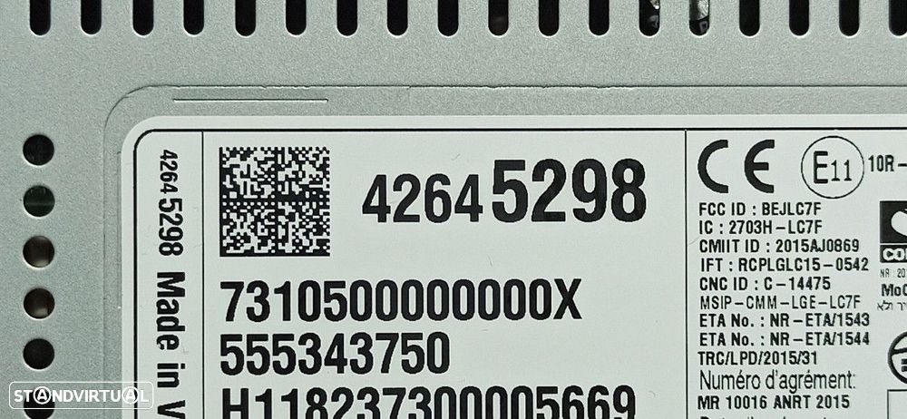 TELA/ECRÃ MULTIFUNÇÕES OPEL CORSA E 120 ANIVERSARIO - 7