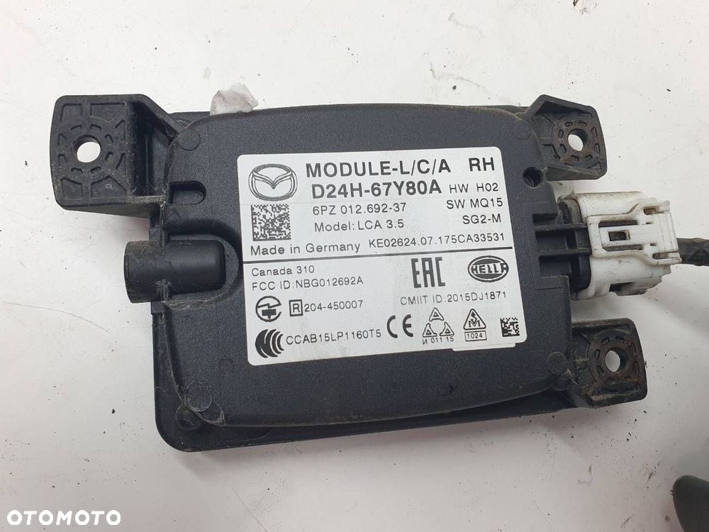 RADAR SENSOR CZUJNIK MARTWEGO POLA MAZDA CX-3 DK D24H-67Y80A - 3