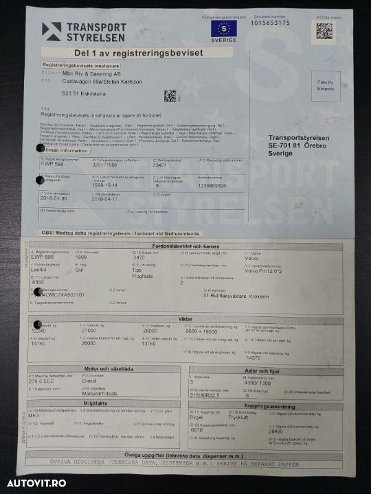 Dezmembram Volvo FM12 Gunoiera - 5