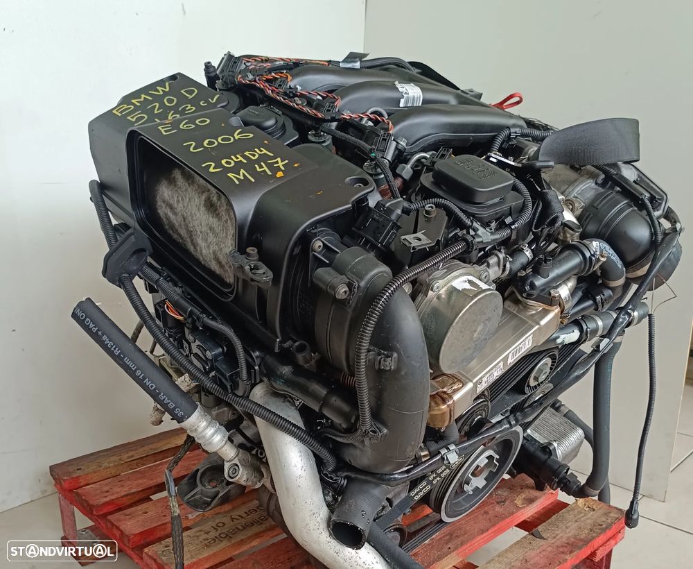 Motor bmw 520D 163cv E60 E61 2.0D M47 204d4 caixa velocidades 6HP19 - 3