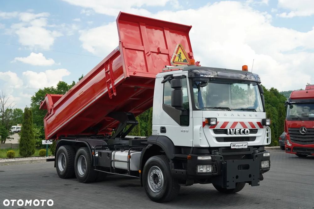 Iveco TRAKKER 450 / 6X4 / WYWROTKA / HYDROKLAPA / HYDROBURTA / BORDMATIC / CZOŁOWNICA / EURO 5 / - 12