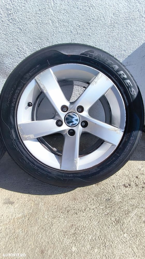 Jante Aliaj 5x112 R16 Barcelona Volkswagen 7JET45 anvelope vara 205/55/16 - 2