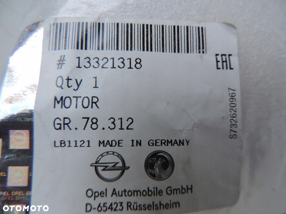 silniczek moduł wlotu rolety powietrza Opel Astra J Zafira C 13321318 nowy - 4