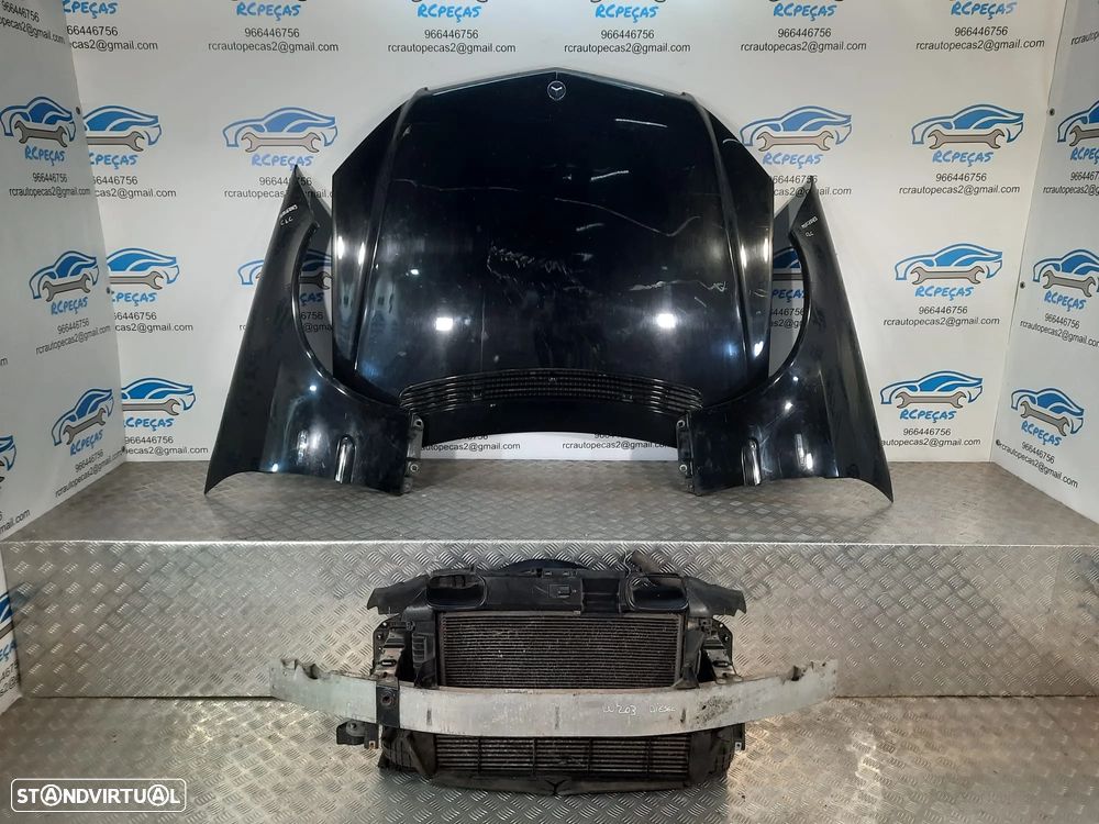 FRENTE COMPLETA MERCEDES BENZ CLC W203 CAPOT PARACHOQUES GUARDA-LAMAS OTICAS RADIADOR VENTILADOR FRENTE FIBRA REFORÇO - 7