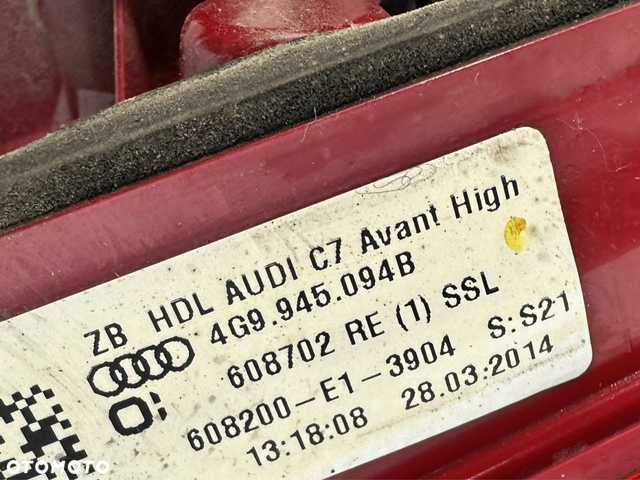 Audi A6 C7 Avant prawa tylna lampa prawy tył w klapę LED kombi Ładna! - 4