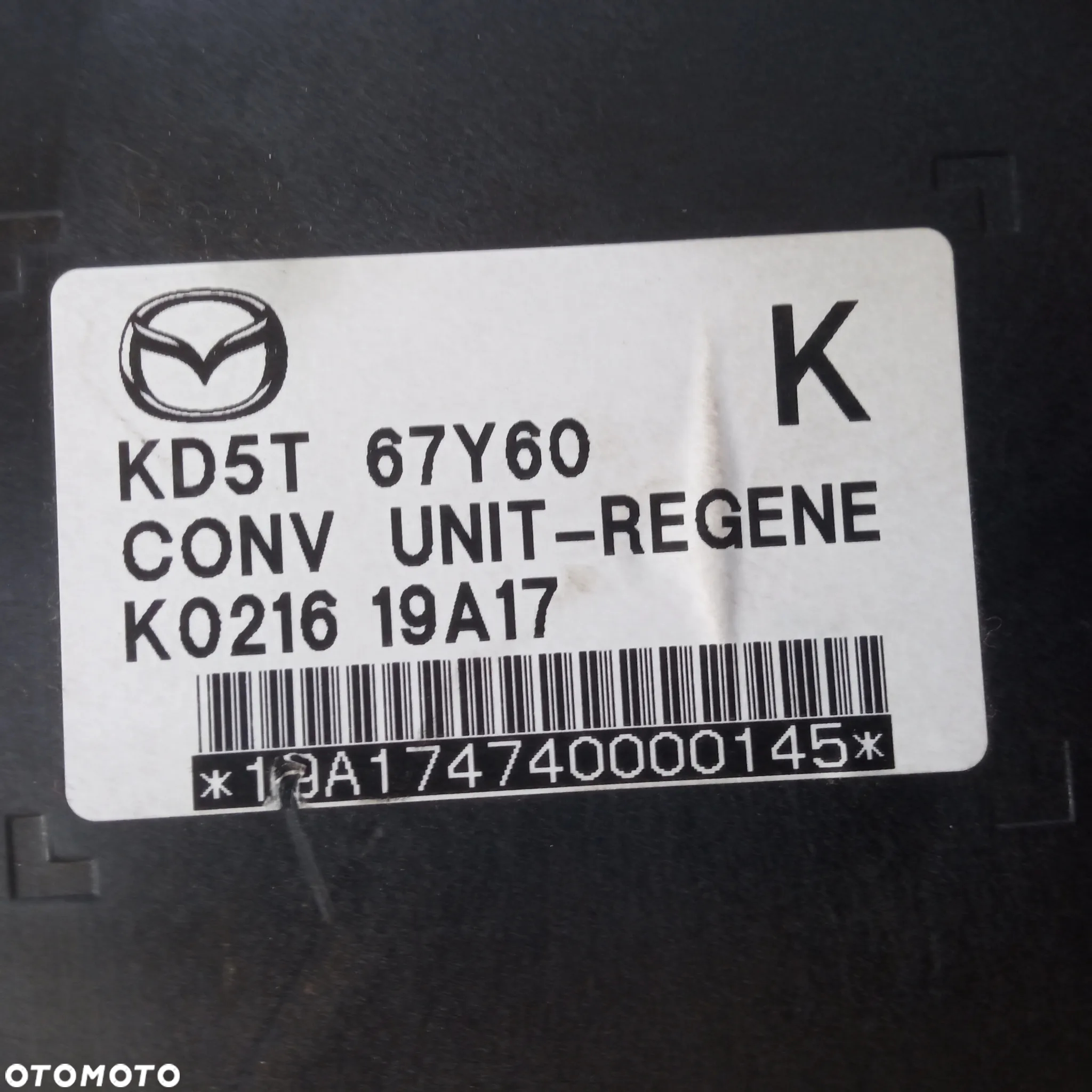 MAZDA CX5 II MODUŁ KONWERTERA I-ELOOP KD5T67Y60 - 5