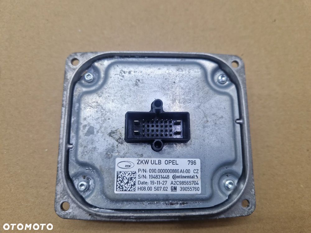 OPEL ASTRA K 5 MODUL PRZETWORNICA LAMPY PRZOD FULL LED INTELLILUX 39055760 - 2