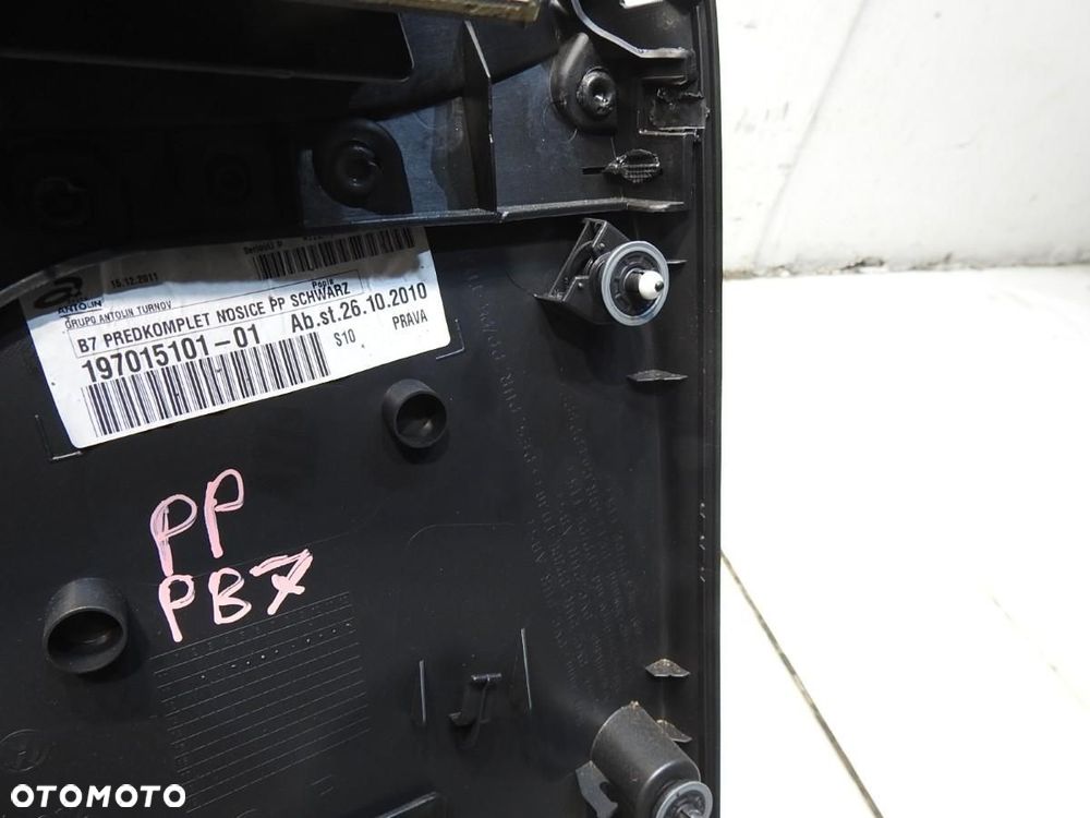 TAPICERKA DRZWI PRAWY PRZÓD VW PASSAT B7 3AB867012 - 2