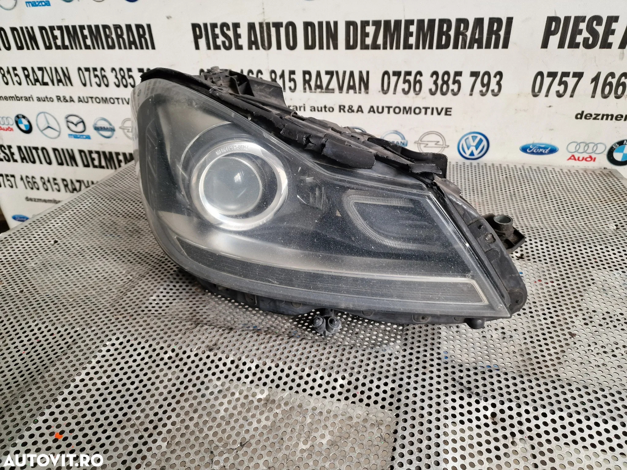 Far Dreapta LED Lupa Xenon Mercedes C Class W204 Facelift Complet Cu Calculatoare De Europa Cod A - 4