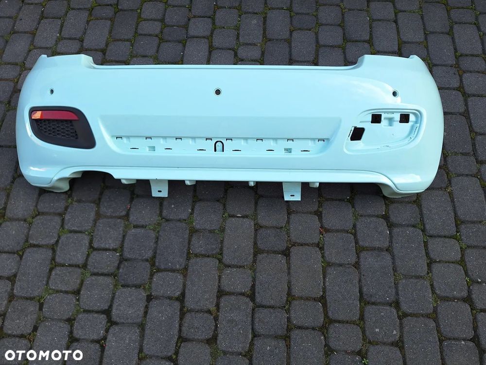 FIAT 500S 500 S SPORT 13-17 B.ŁADNY! CAŁY-NIE KLEJONY! ZDERZAK TYŁ TYLNY BEZ KRATKI KOLOR MIĘTOWY ORYG FIAT 735565271 WY - 1