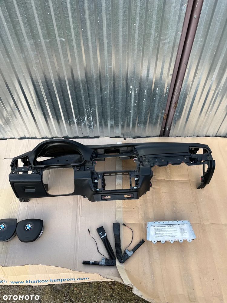 BMW 5 F10 F11 DESKA ROZDZIELCZA KOKPIT KONSOLA ARIBAG NAPINACZE ORYGINAŁ KOMPLET - 3