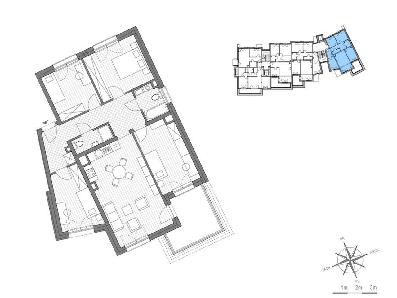 5-pokojowe mieszkanie 91m2 + balkon Bezpośrednio - Pełny obrazek: 2/12