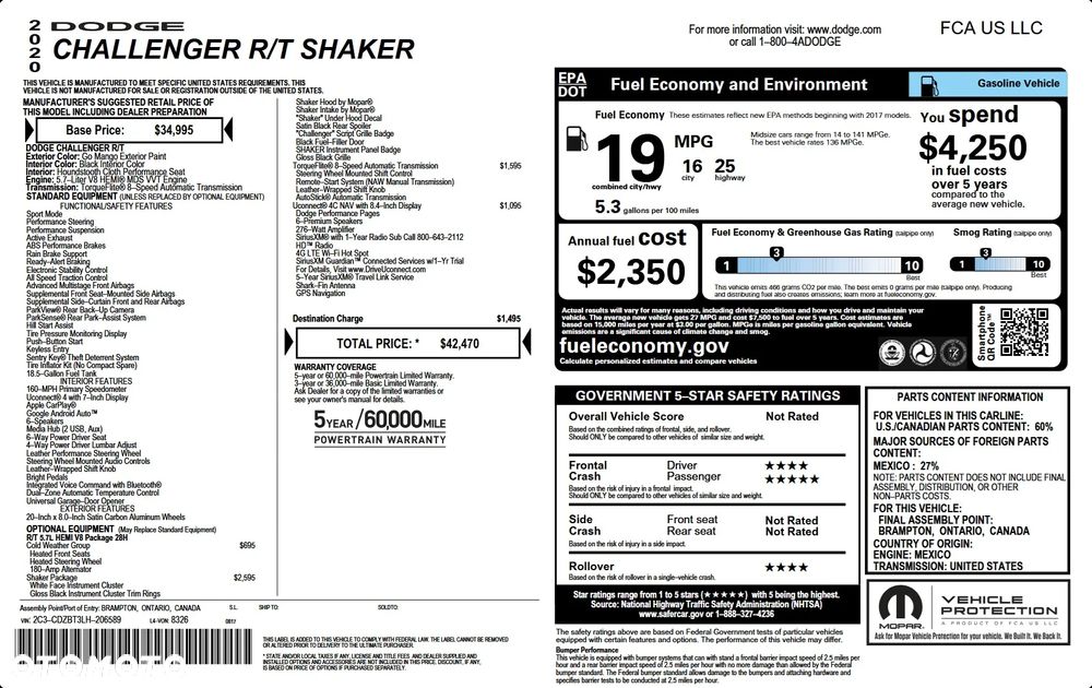 Dodge Challenger 5.7 R/T Shaker - 23