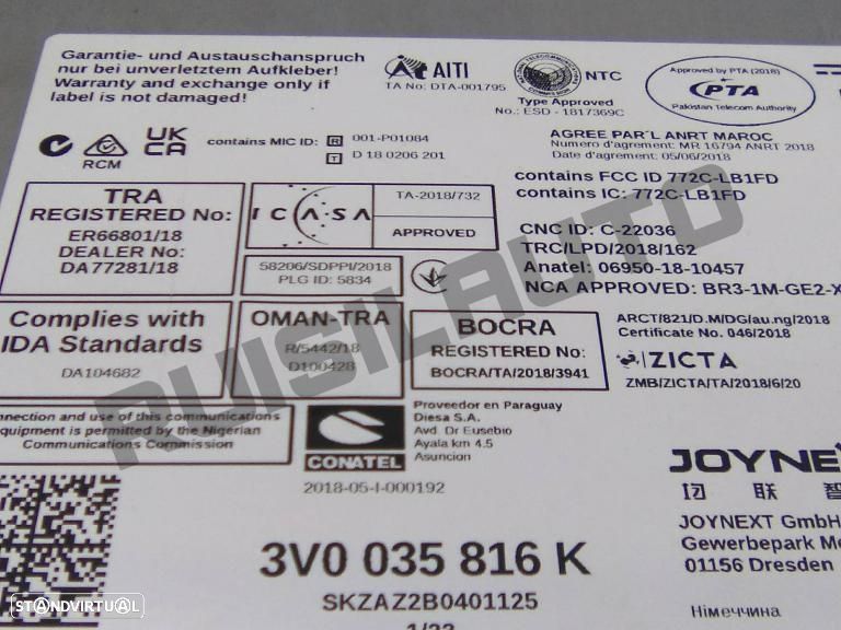 Rádio 3v003_5816k Skoda Fabia Iv (pj) [2019_2024] 1.0 Tsi - 2