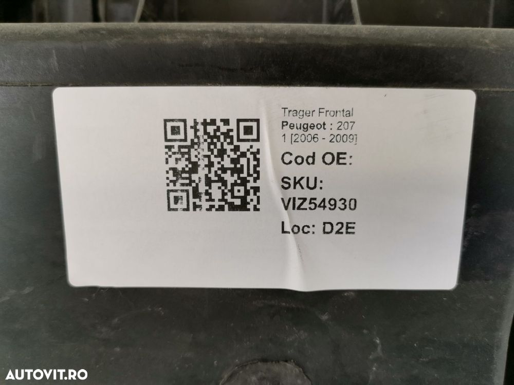 Trager Frontal Peugeot  207 1 2006 2007 2008 2009 Original In Stare Bu - 8