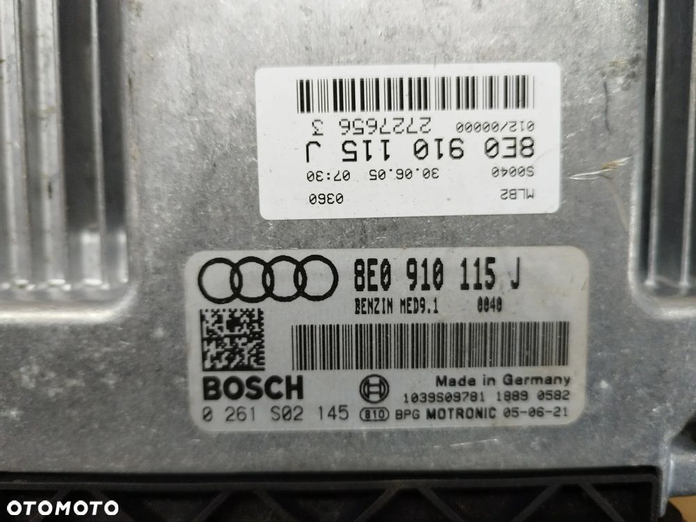 STEROWNIK KOMPUTER AUDI A4 B7 2.0 TFSI 8E0910115J - 2