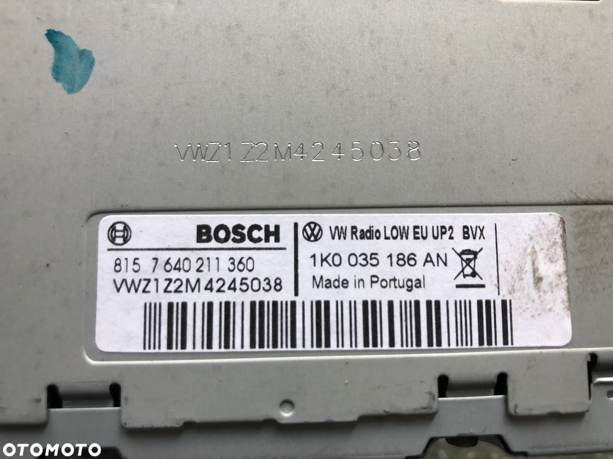 VW Golf VI Radio Fabryczne 1K0035186AN - 4